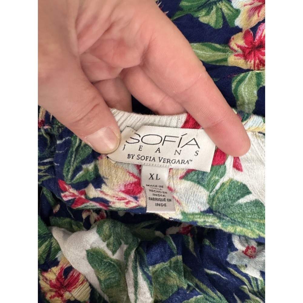 Sofia Vergara XL Strapless Maxi Dress Ruffle tropical vacation resort beach - Picture 8 of 12